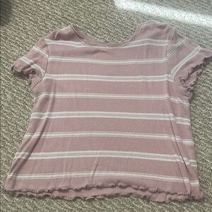 Striped Mauve Top